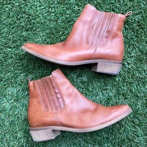 Madewell 1937 Footwear Brown Leather Ankle Boots Booties